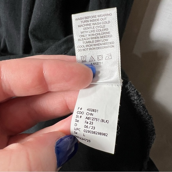 LOGO by Lori Goldstein X Smiley World Special Edition Black Pullover Hoodie Sz L - Picture 6 of 8